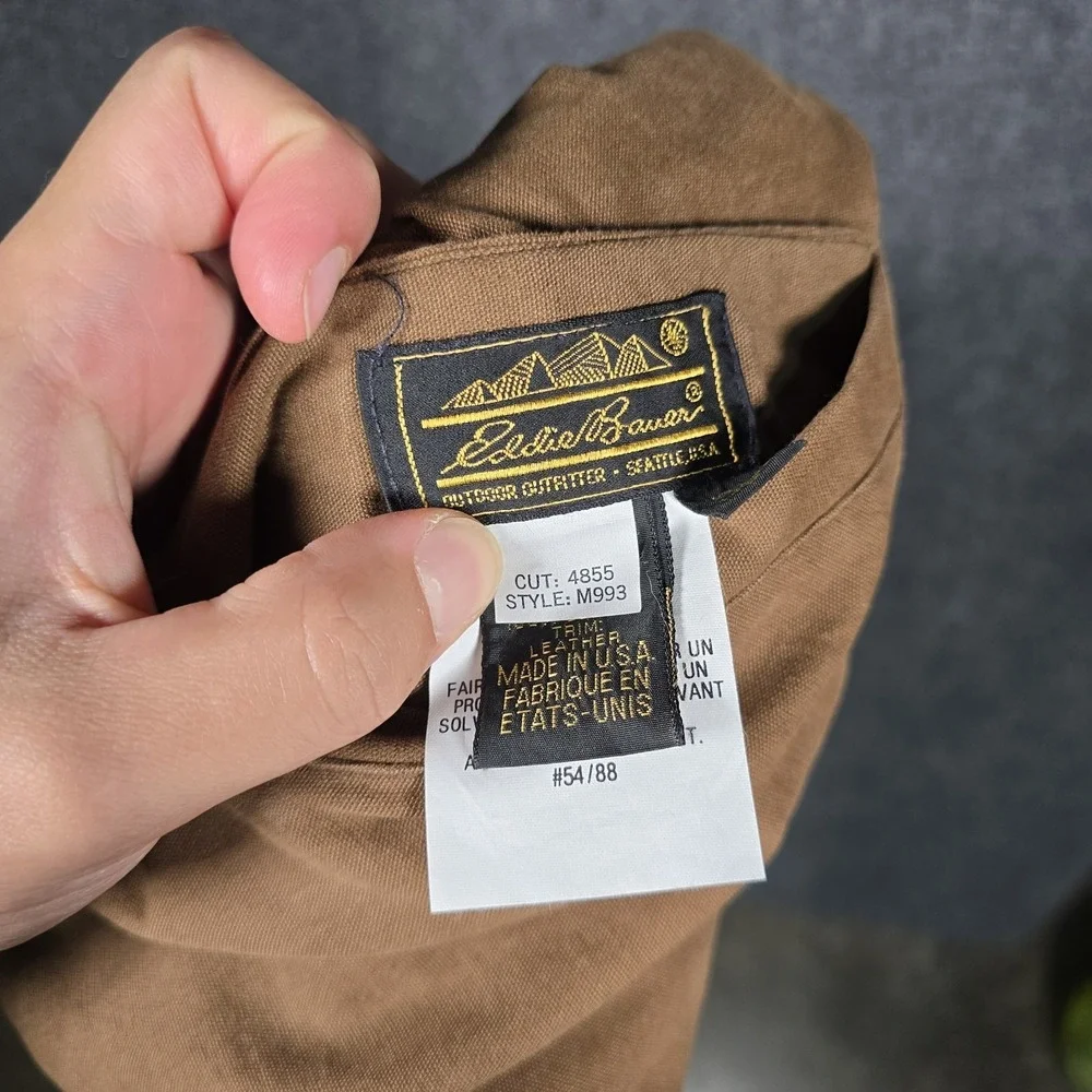 Vintage Eddie Bauer Vest Mens Medium Wool Canvas Reversible Southwestern USA